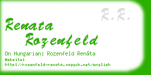 renata rozenfeld business card